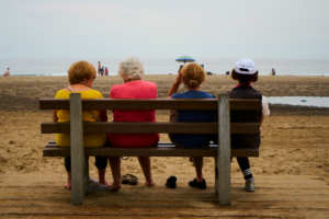 Older Ladies Enjoying the beach